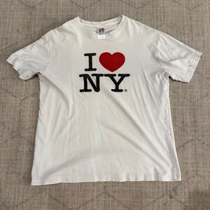 I Love NY White T-Shirt Large